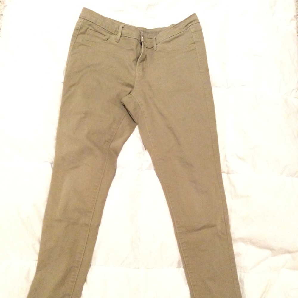 Khaki skinny jeans